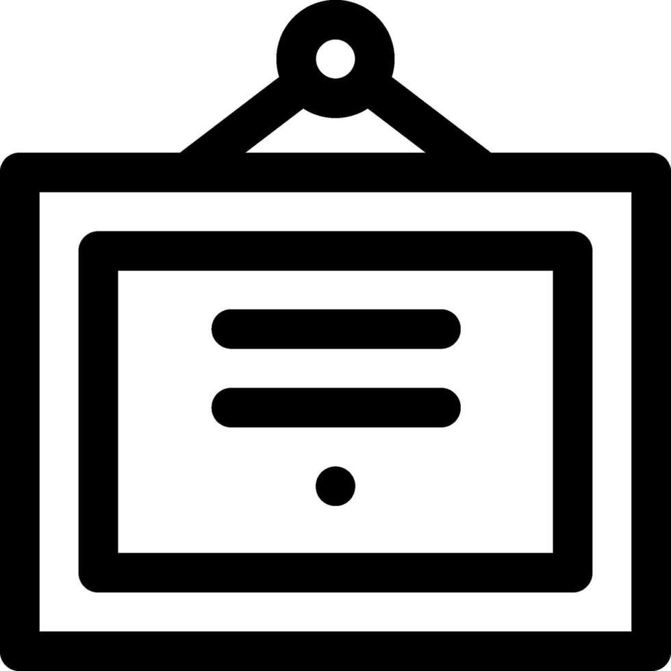 A black and white icon of a clipboard vector