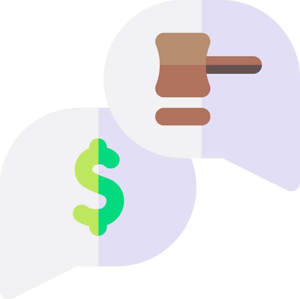 A judge's gavel and dollar sign vector