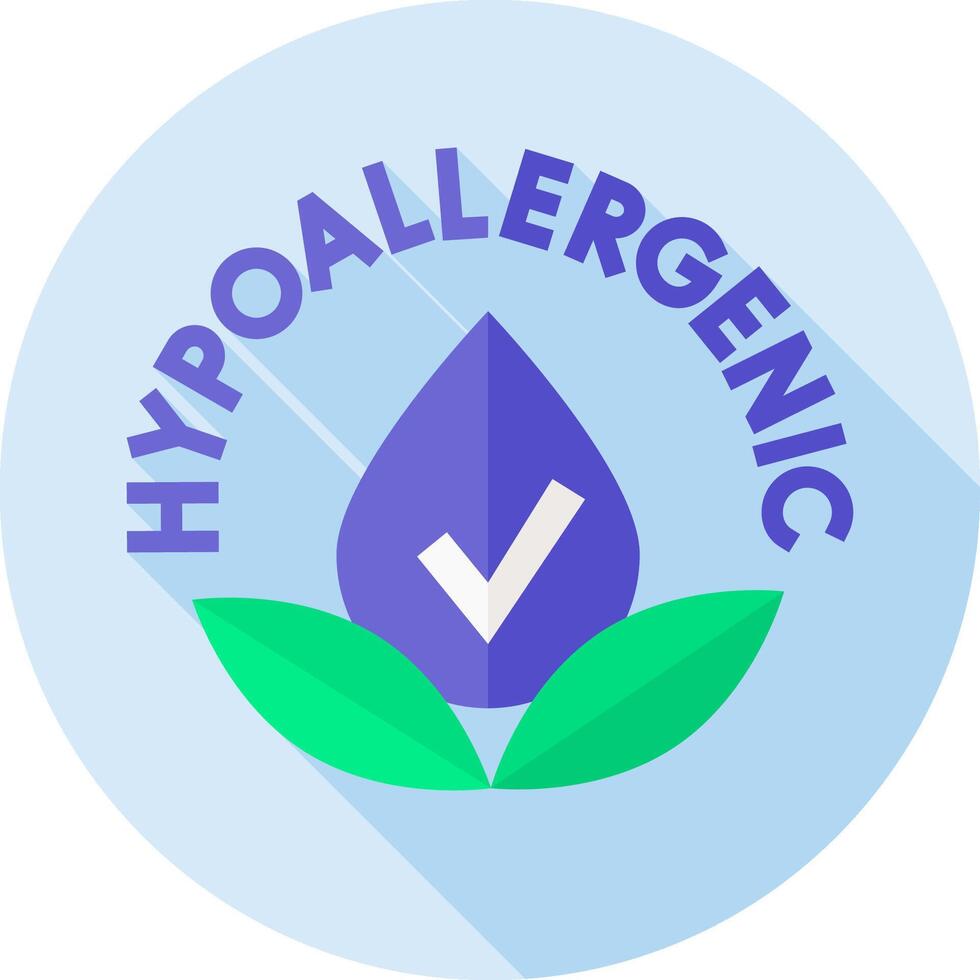 Hypoallergenic - a word that means no allergies vector