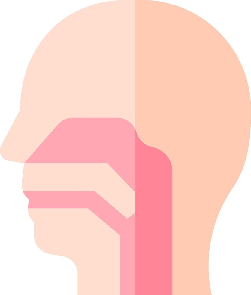 A person's head with a pink tongue vector