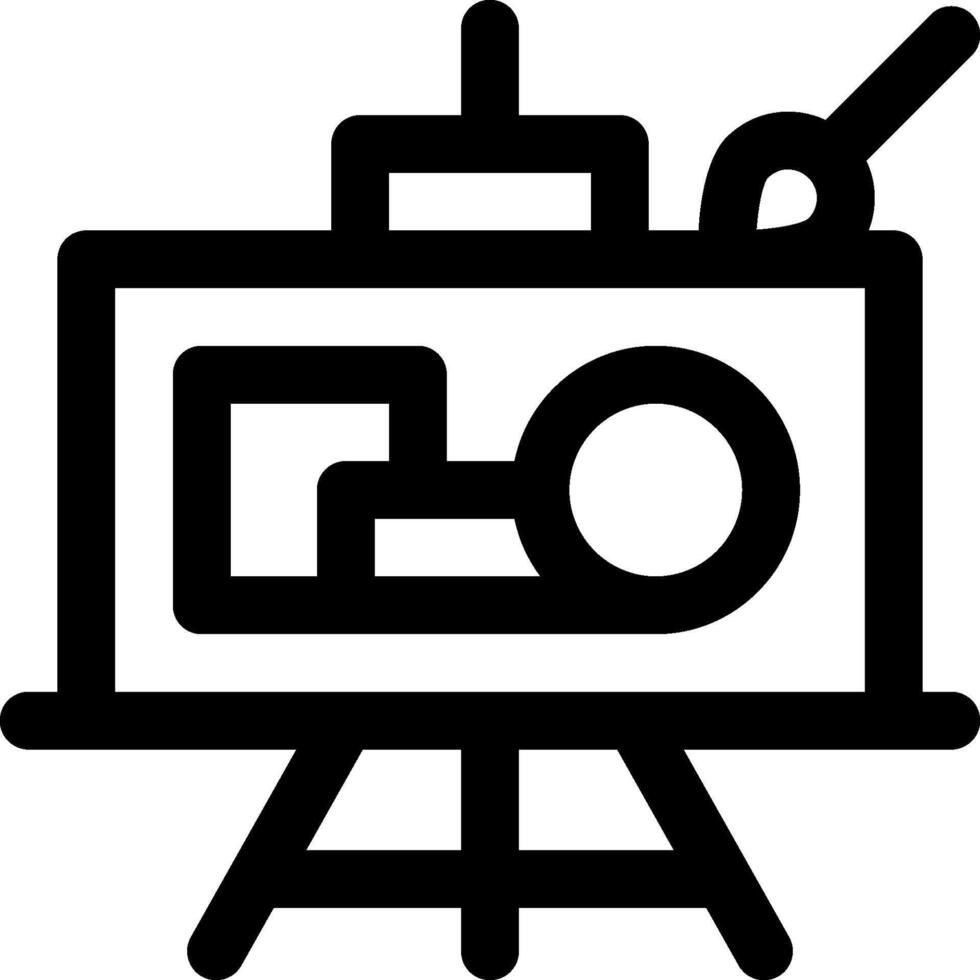 A black and white icon of a camera and a tripod vector
