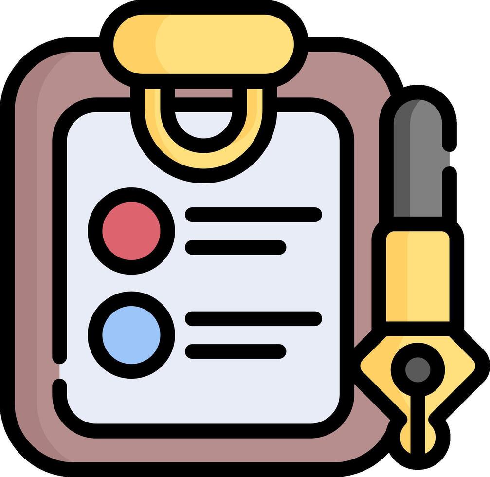 Clipboard with pen and check box icon vector