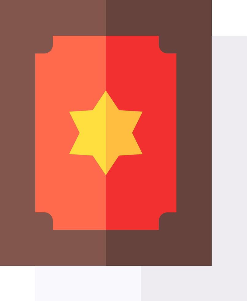 A red star with a yellow star on it vector