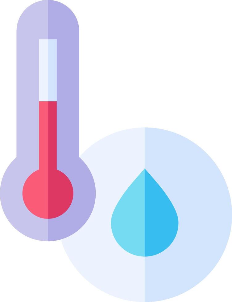 A thermometer and a drop of water vector