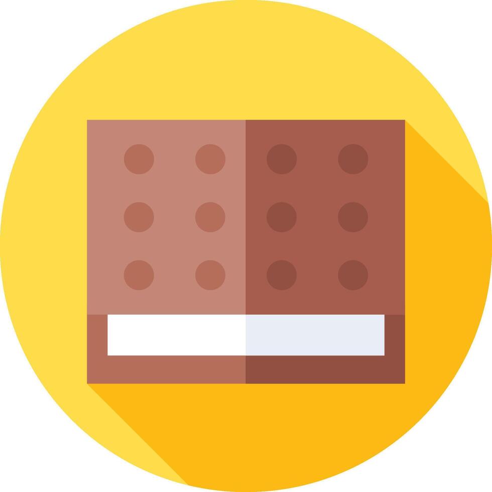 A brown box with a white border on a yellow background vector