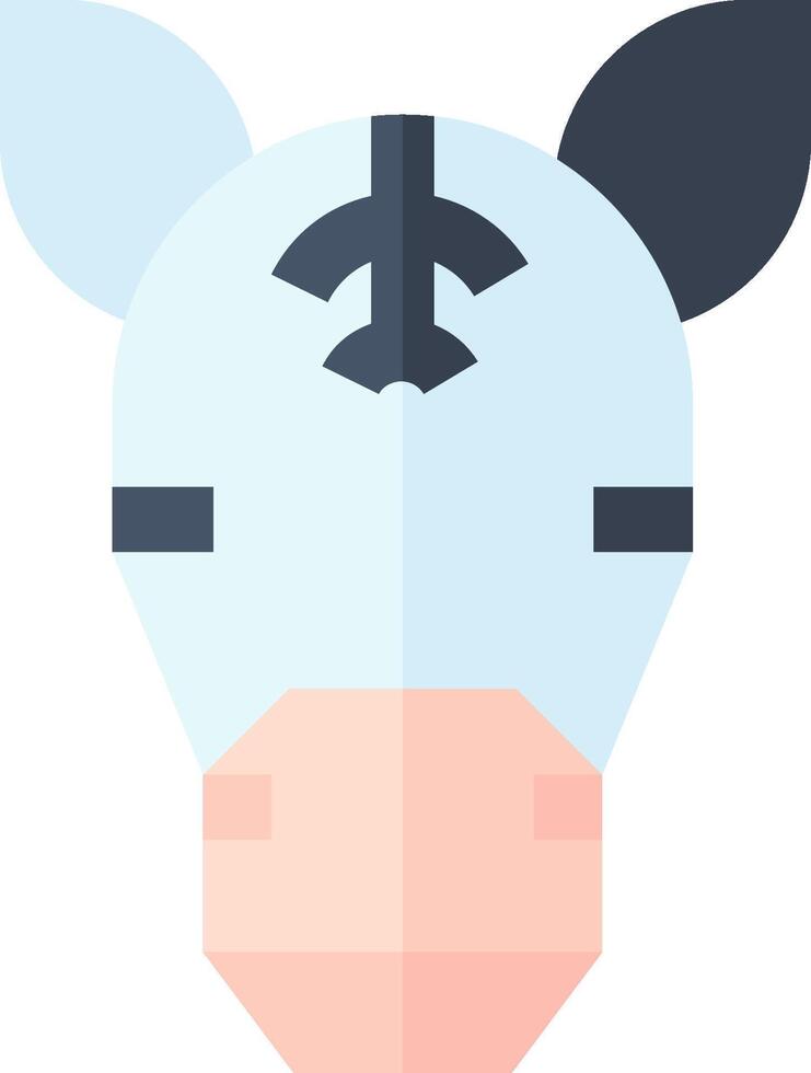 A cartoon horse head with a black nose vector