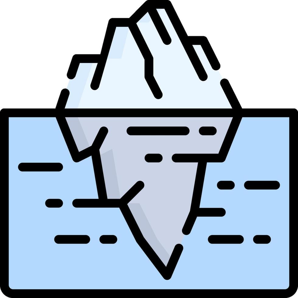 Iceberg icon illustration vector