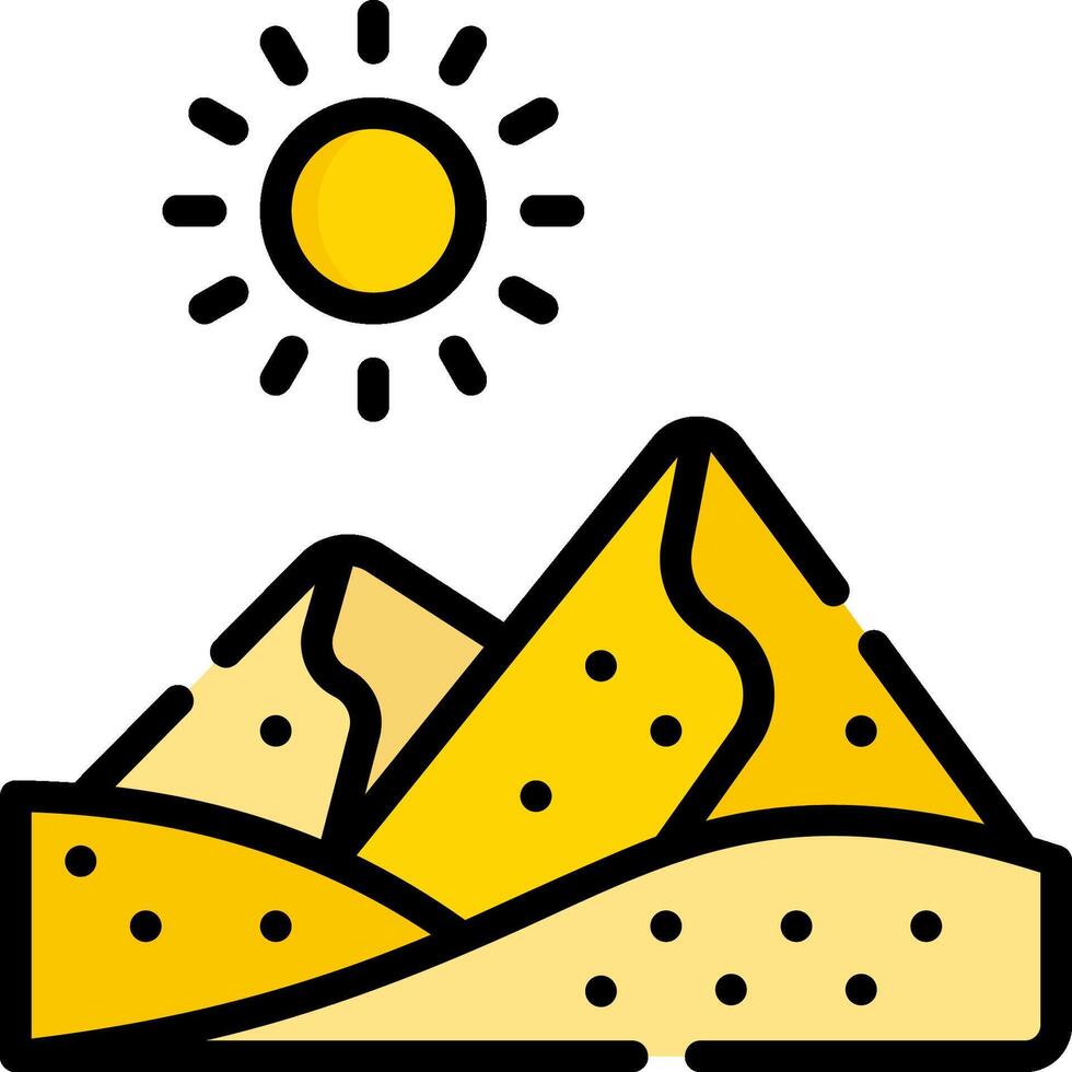 The sun is shining on a mountain with a cheese vector