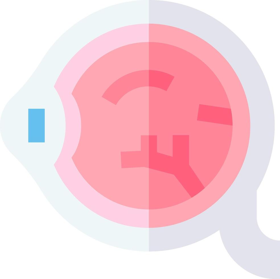 An eye with a red dot on it vector