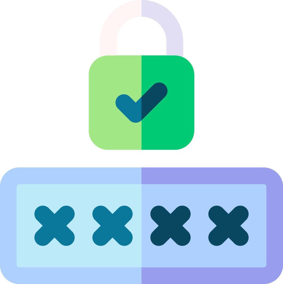 An icon of a padlock with crossed out check marks vector