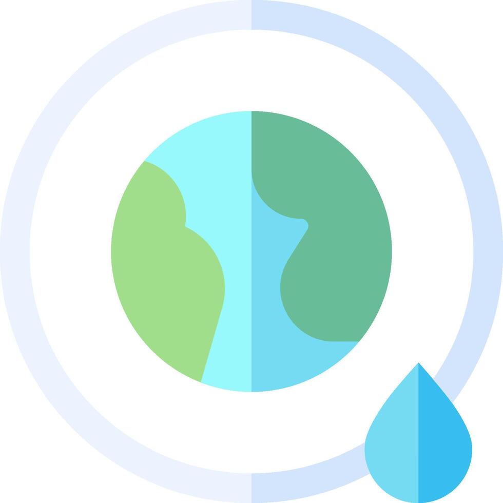 Water drop icon with earth and drop vector