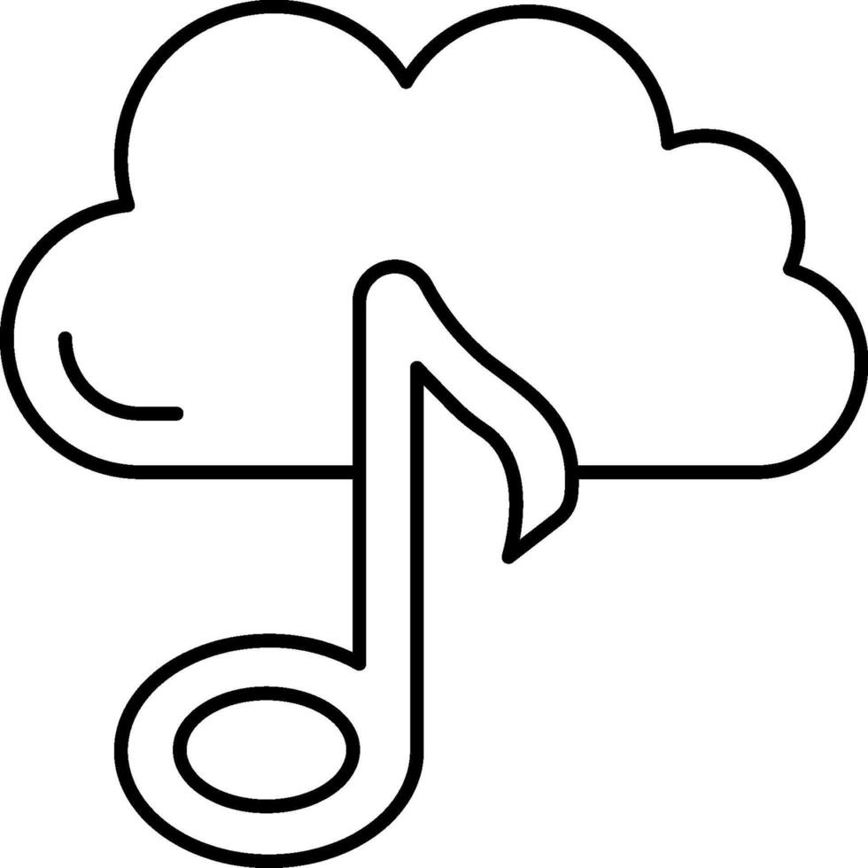Music note cloud clipart vector
