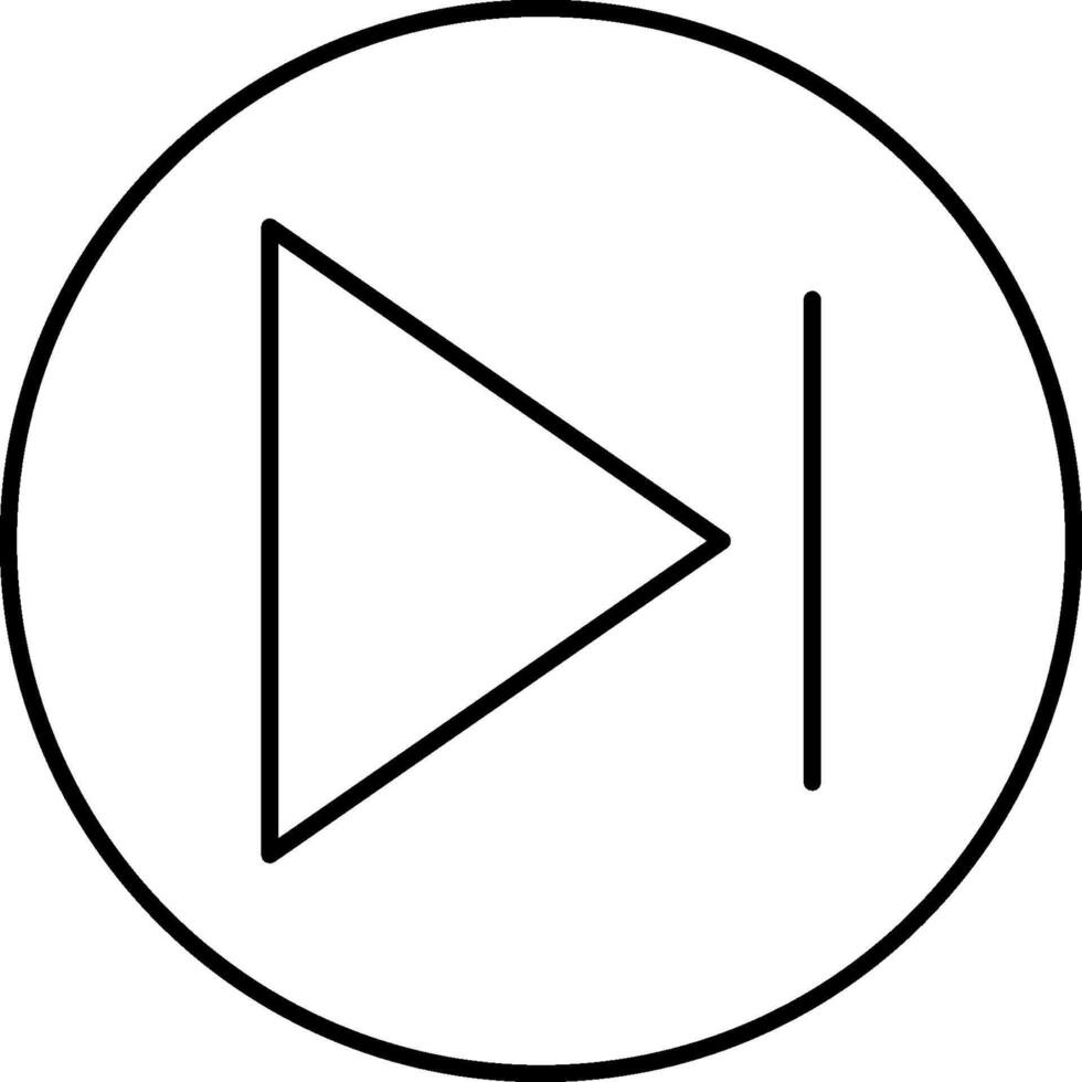 Play button icon in a circle vector