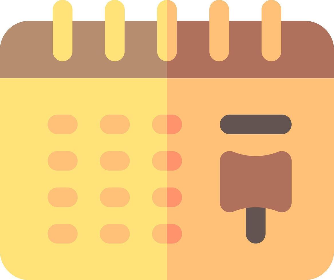 A calendar icon with a pencil and a pencil vector