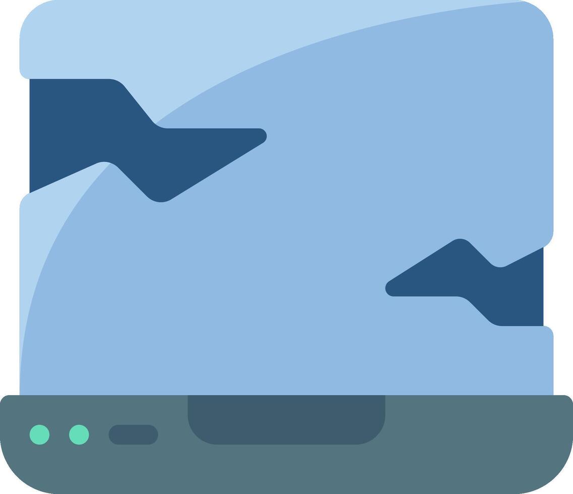 A computer with a window and a bird on it vector