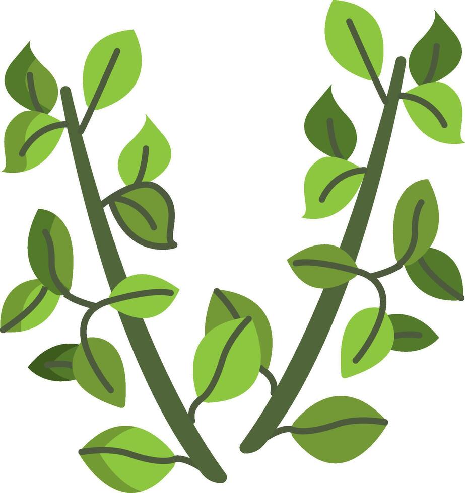A branch with leaves on it vector