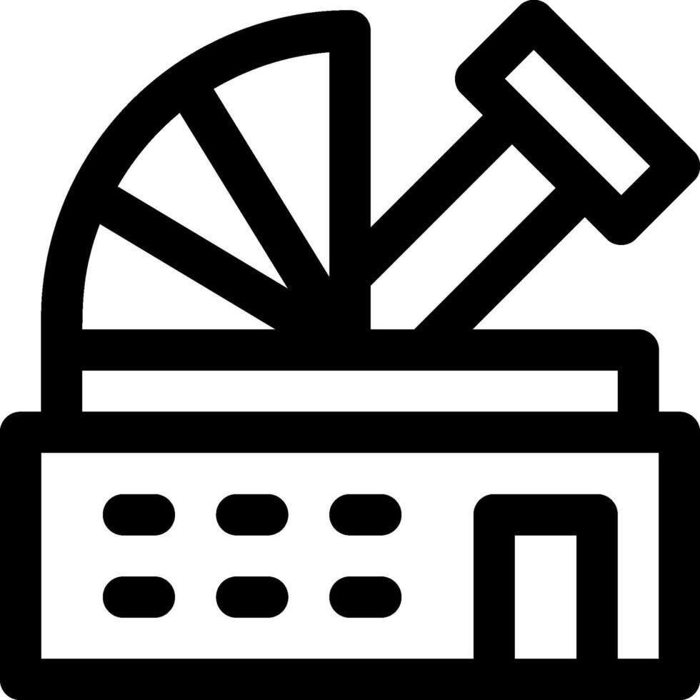 A black and white image of a telescope vector