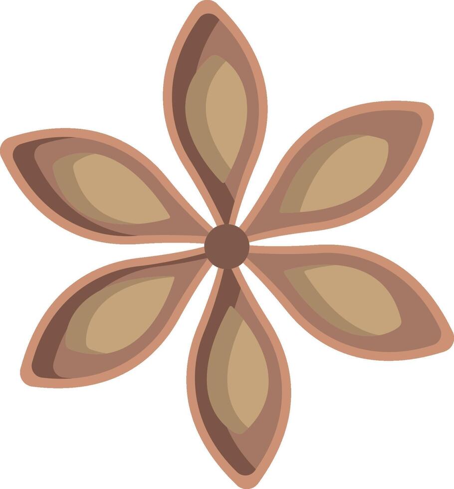 A flower with brown petals on a white background vector