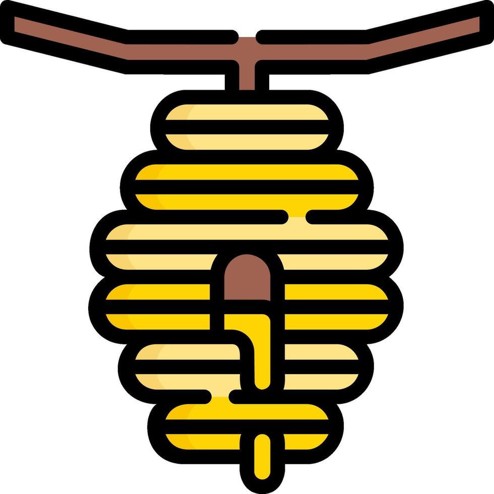 A bee hive with a bee inside it vector