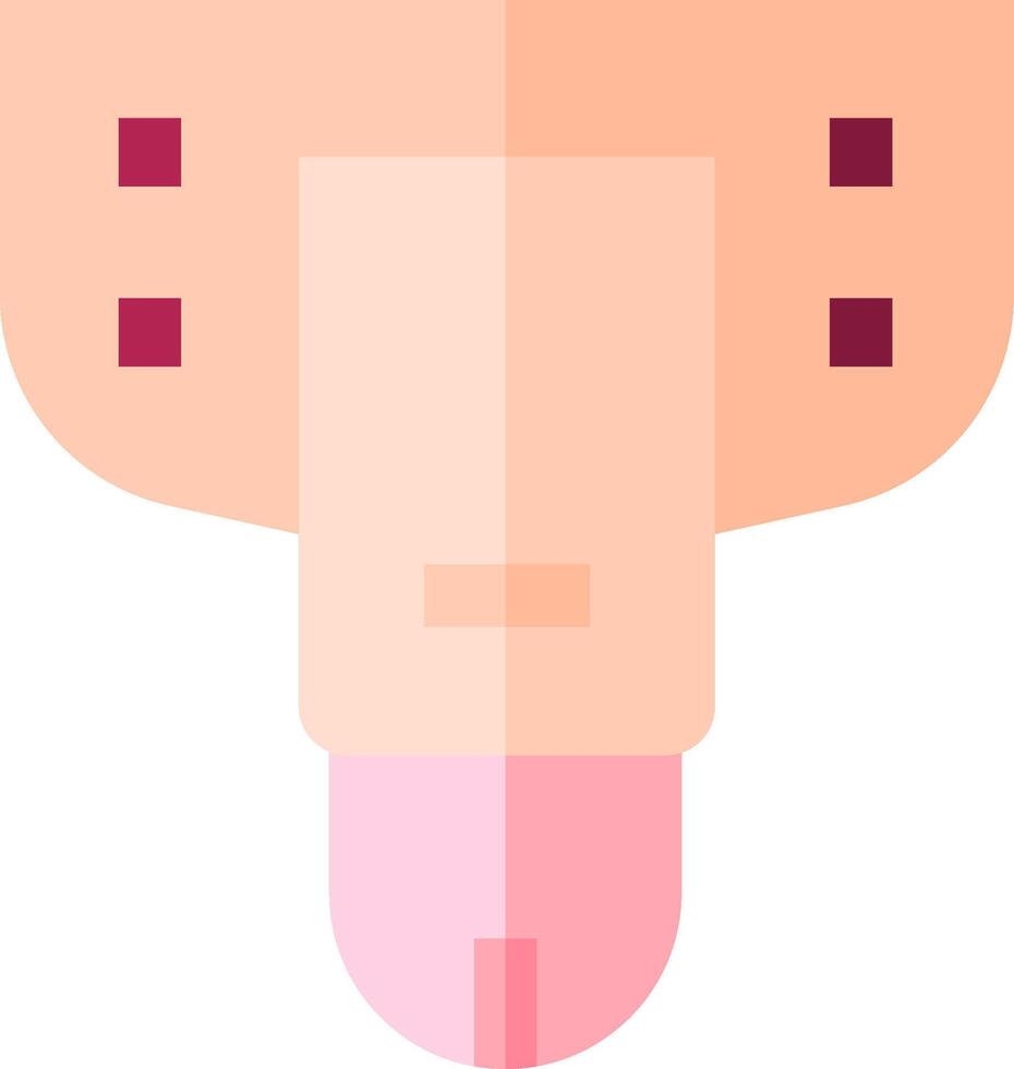 A man's face with a pink tongue vector