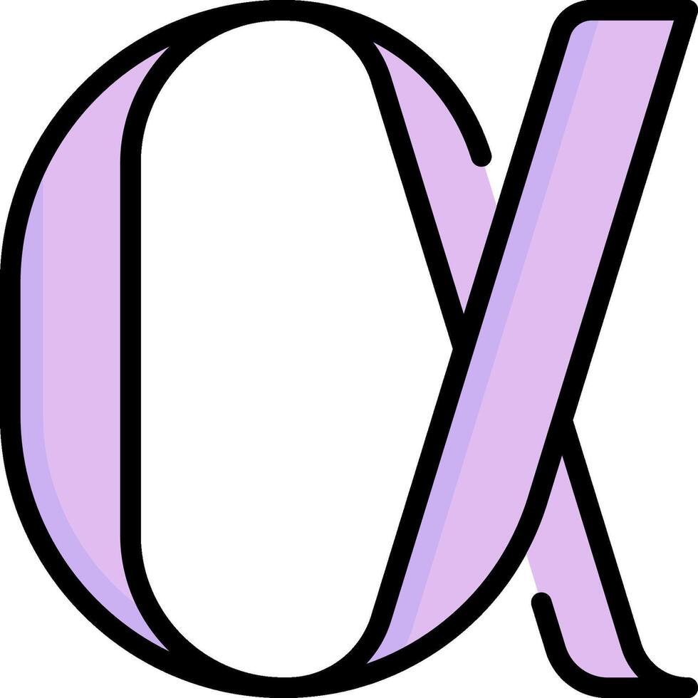 A purple letter x with a white background vector