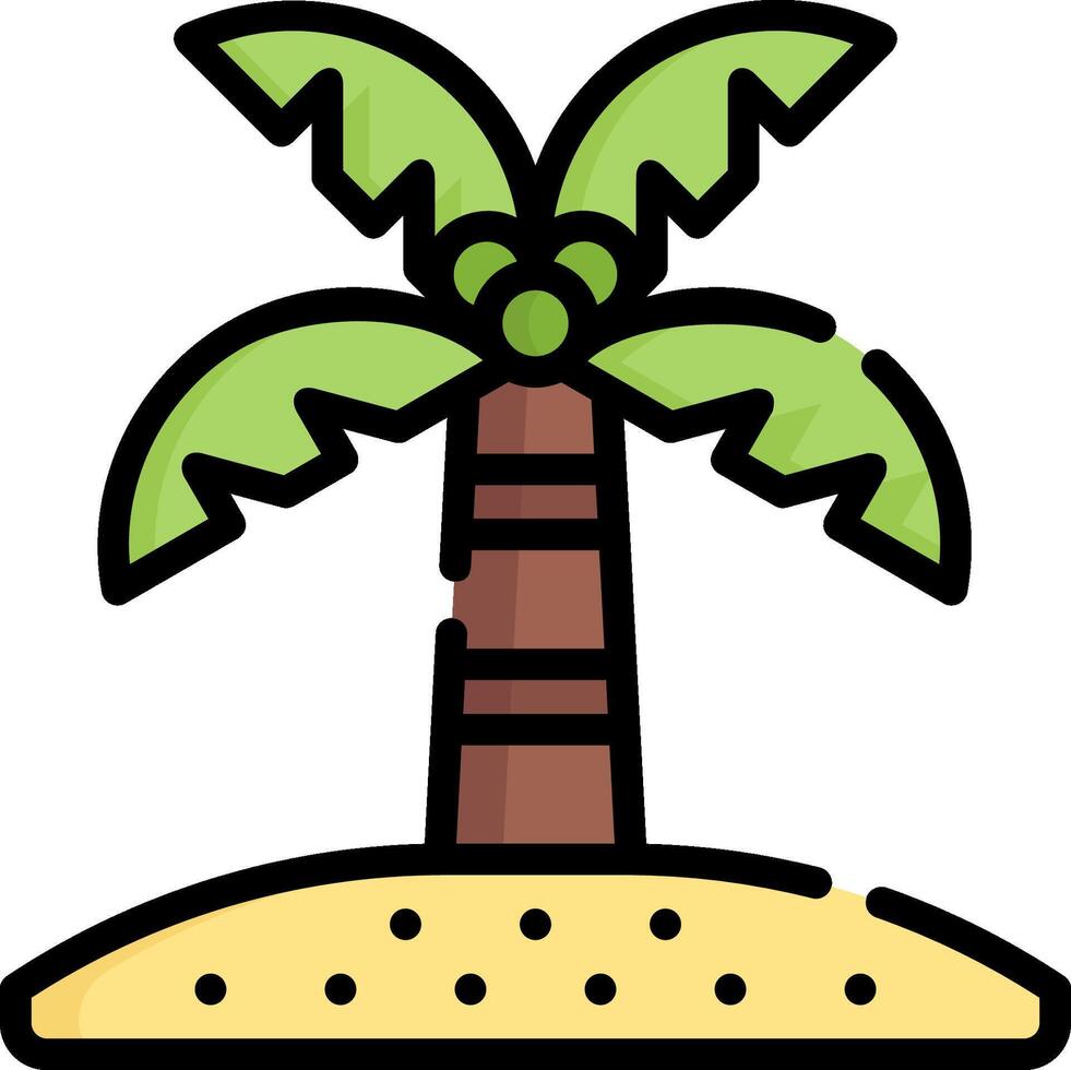 Palm tree icon on white background vector