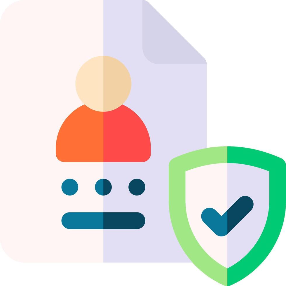 A person is holding a shield and a check mark vector