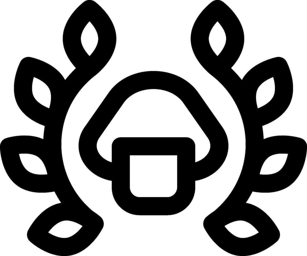 A black and white logo with leaves and a mushroom vector