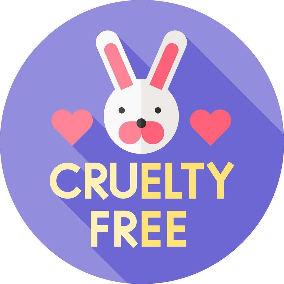 A bunny with a heart and the words cruelty free vector