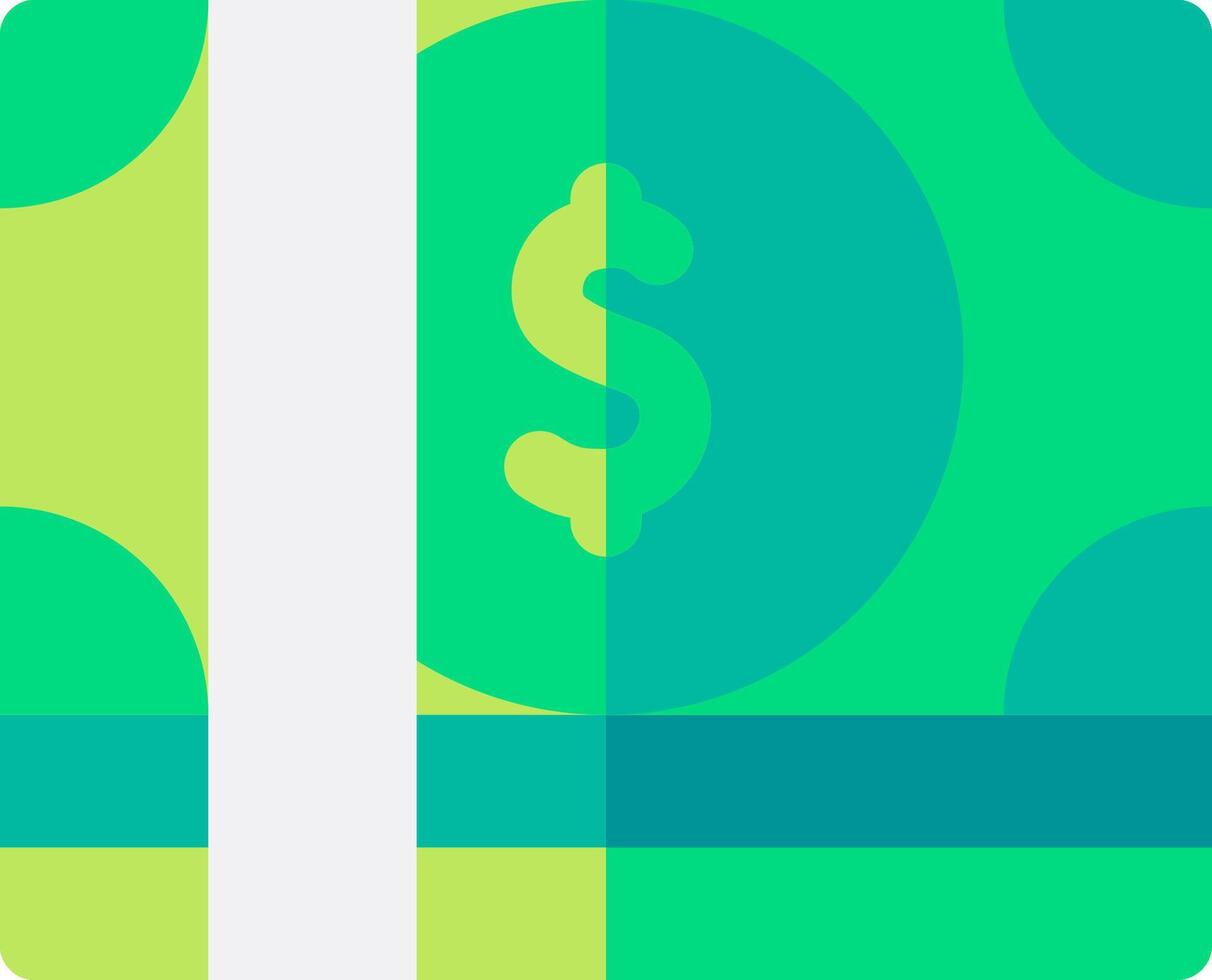 A green and blue dollar sign icon vector