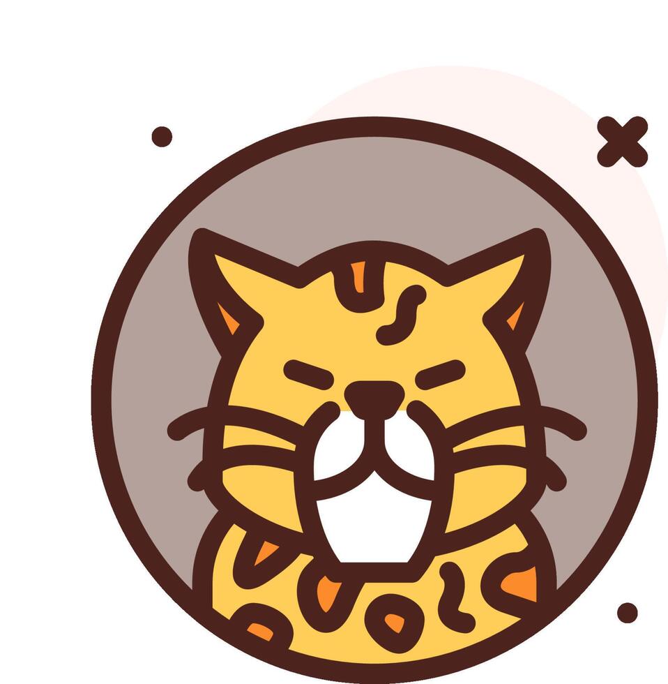 A cartoon cat with a big smile on its face vector