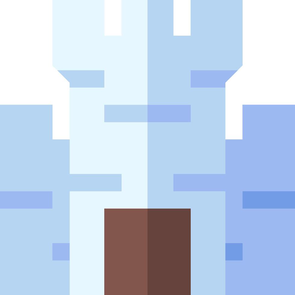A castle with a door and a window vector