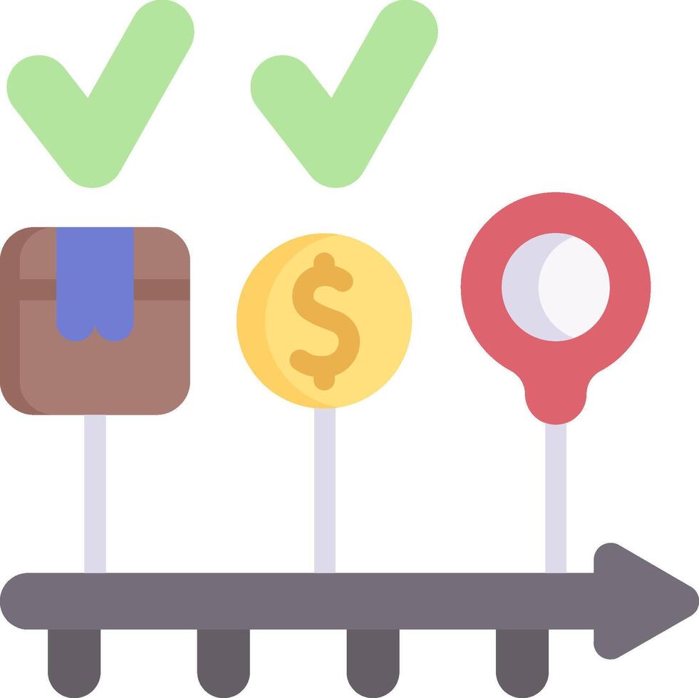 A key with a map, a coin, and a dollar sign vector