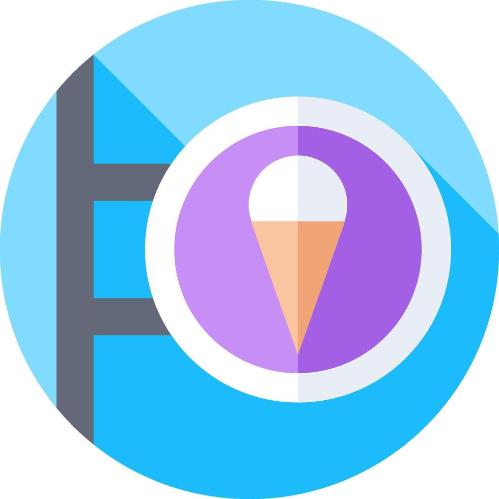 A flat icon with an ice cream cone vector