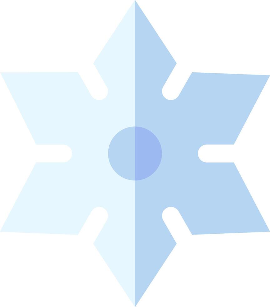 A blue snowflake with a white center vector