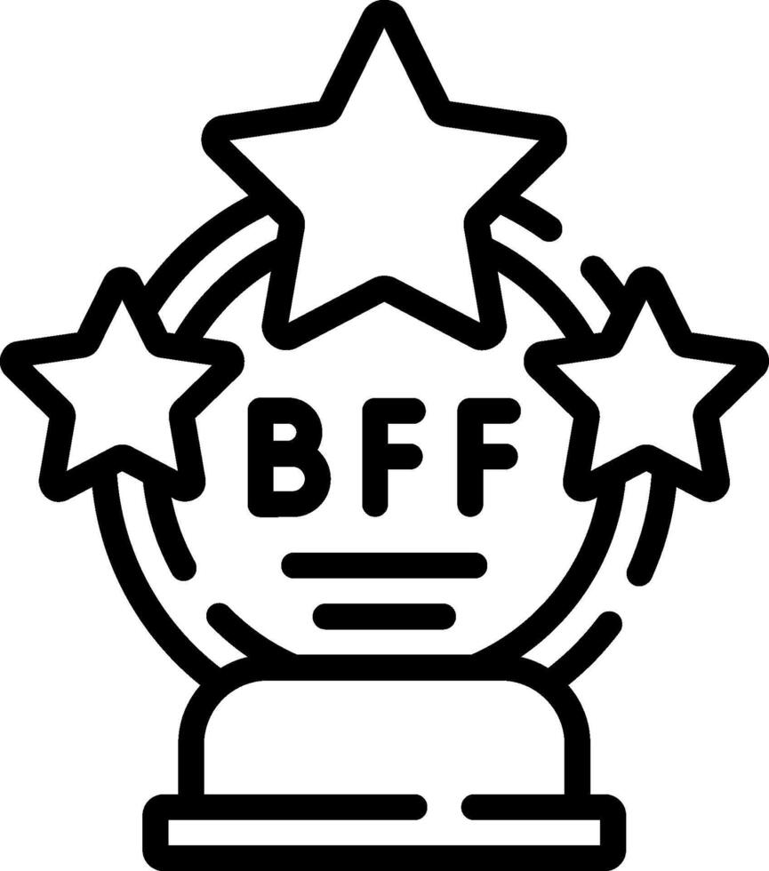 The bff award logo vector