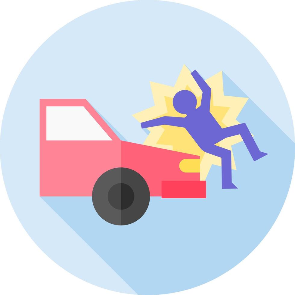 Car accident flat design illustration vector