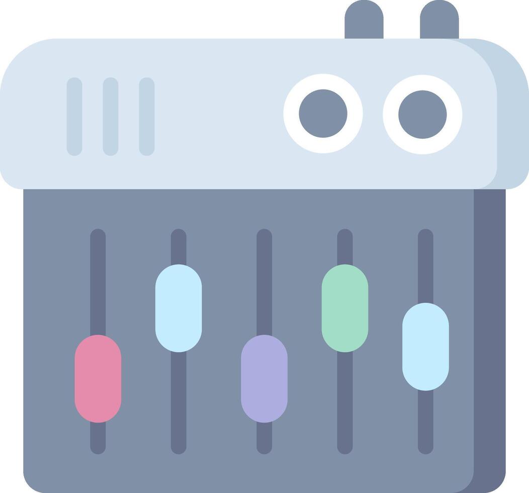 A sound mixer with colored buttons vector