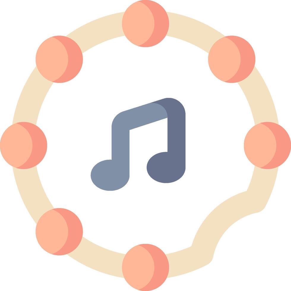 Music notes in circle with circle around it vector