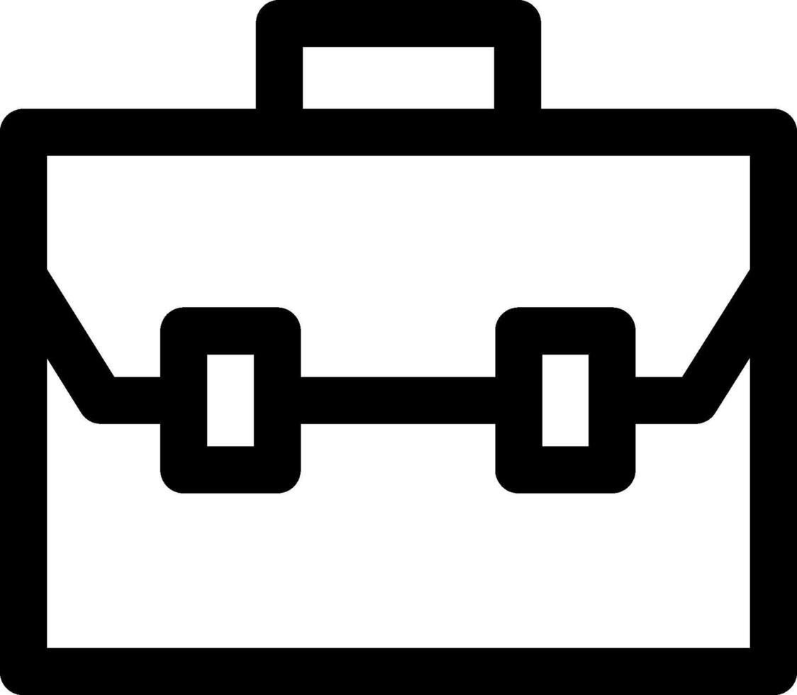 A black and white briefcase icon vector