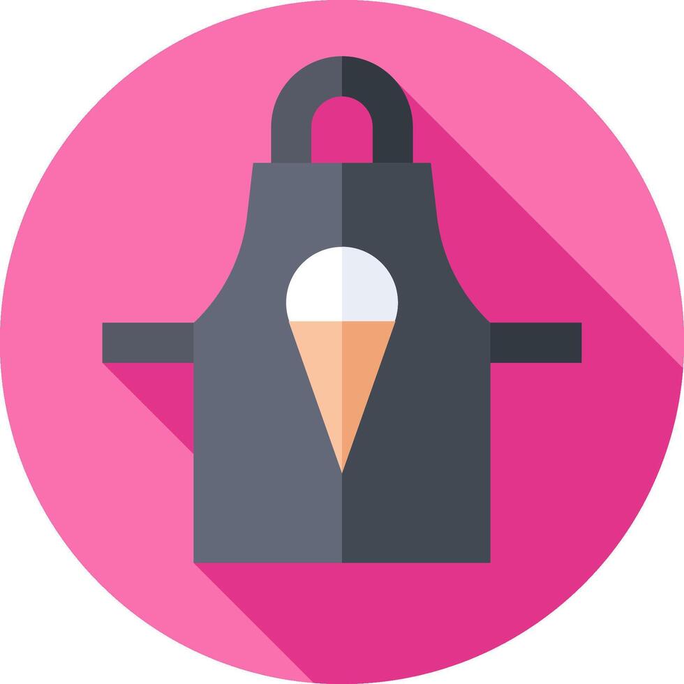 A pink apron with an ice cream cone on it vector