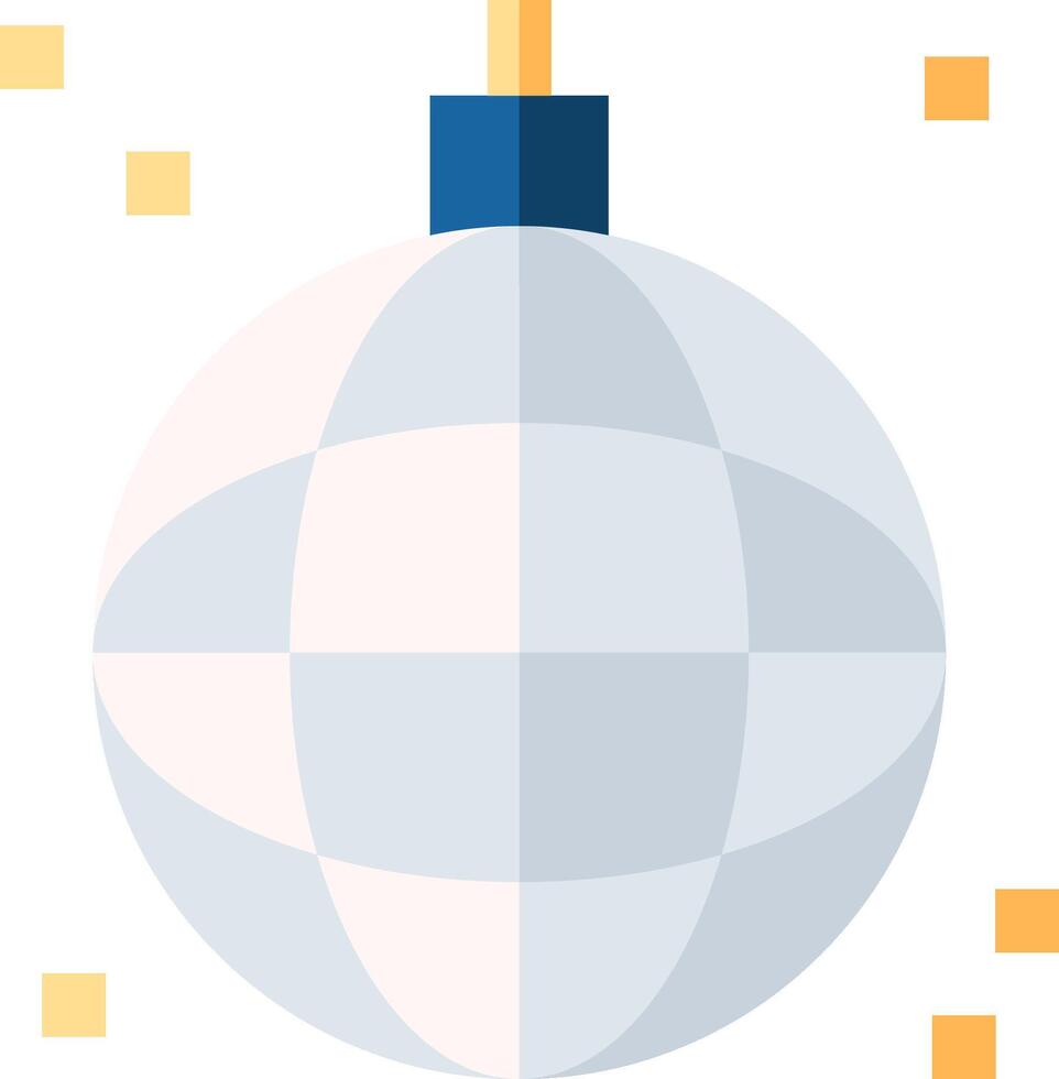 A christmas ball with a blue and white star vector