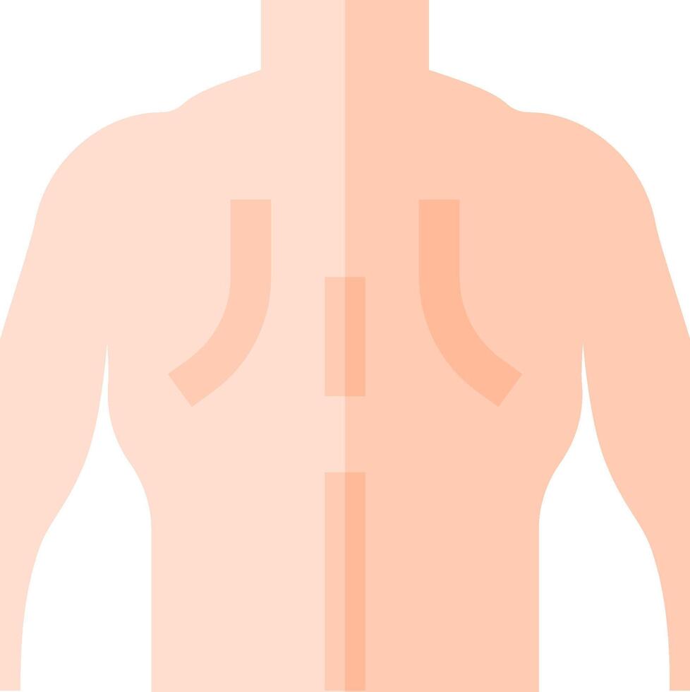 A man's torso with a small chest vector
