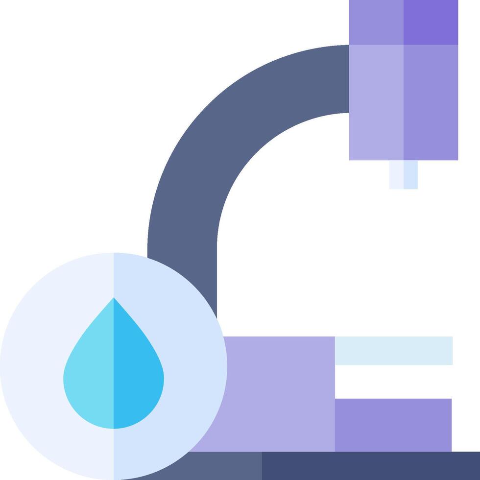 A microscope with a drop of water on it vector