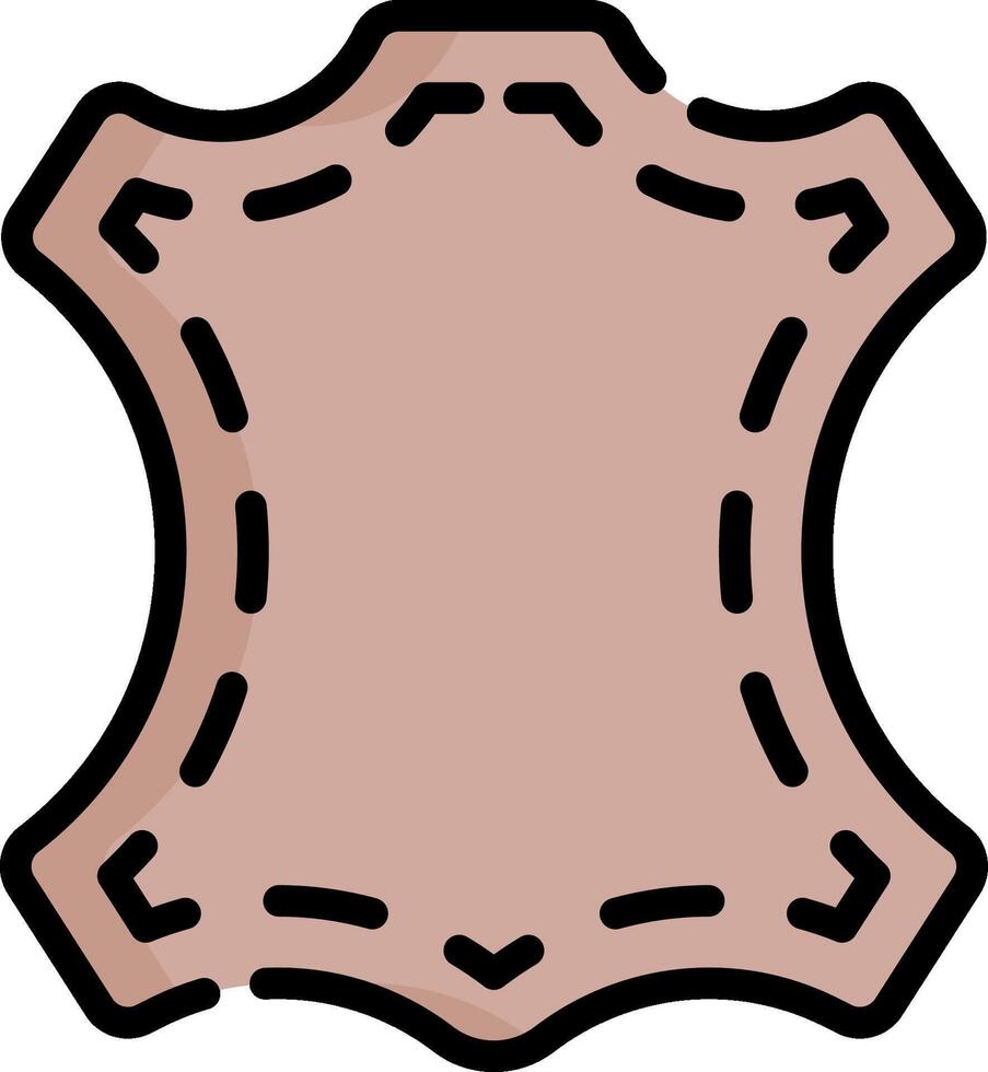 A brown leather shield with a black border vector