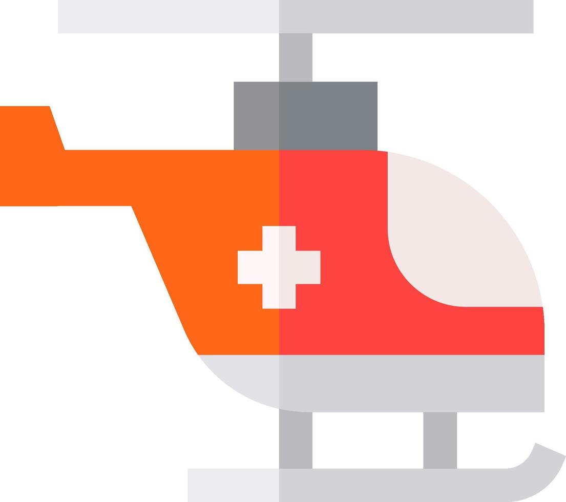 A helicopter with a cross on it vector