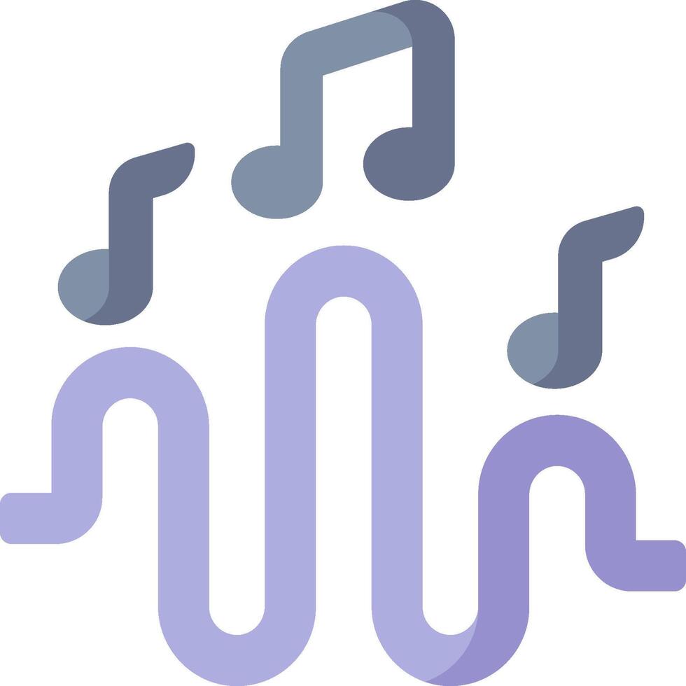 A purple and gray musical note icon vector
