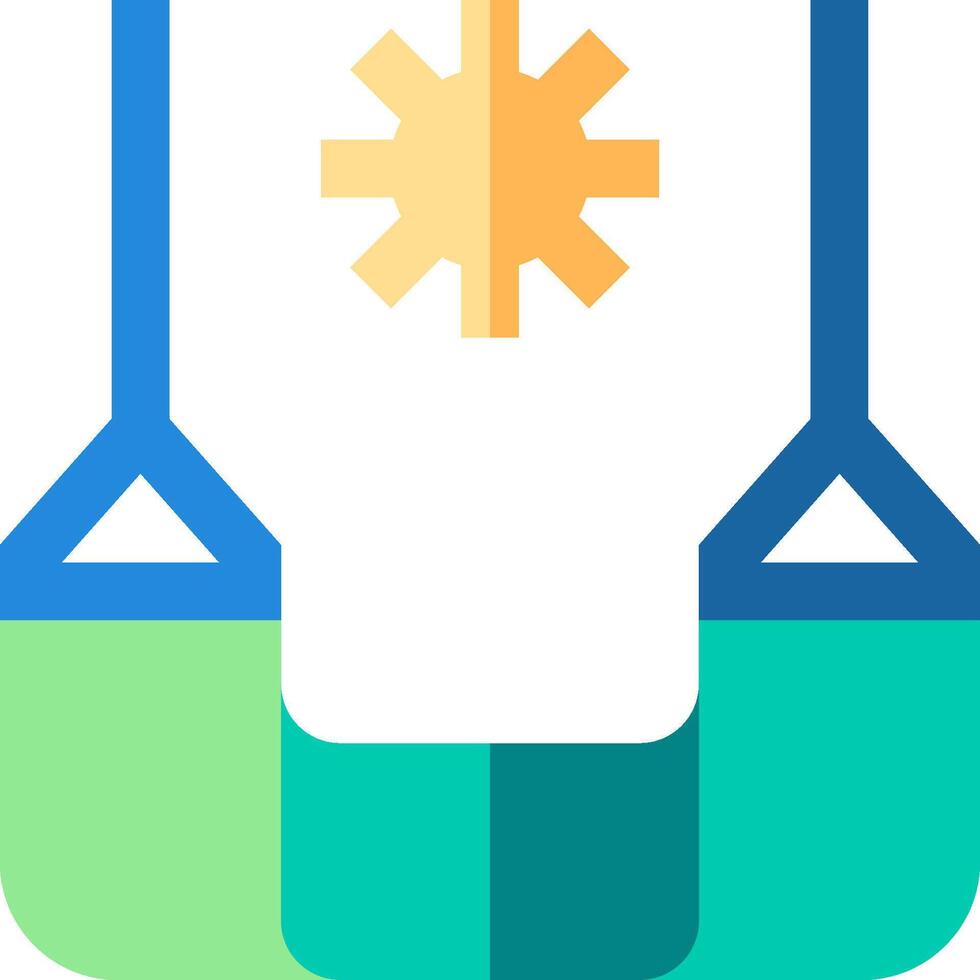 A swing with a sun on it vector
