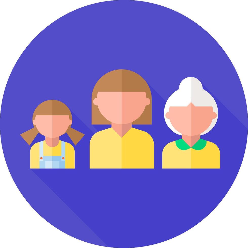 A flat icon of a family with a child and an adult vector
