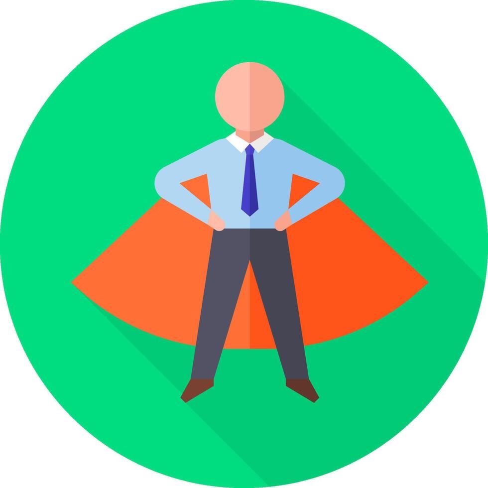 A man in a suit and tie standing on a green circle vector